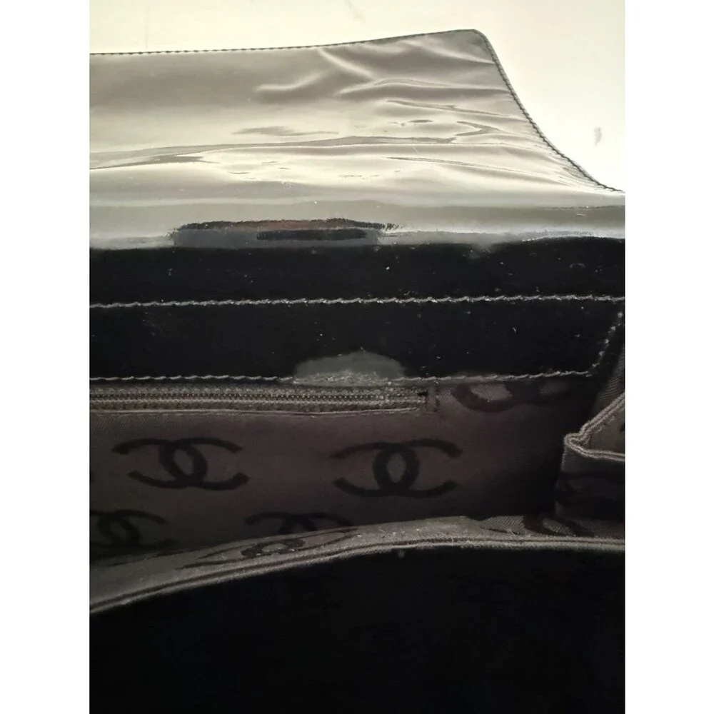 Chanel Patent Leather Grand Shopping Bag